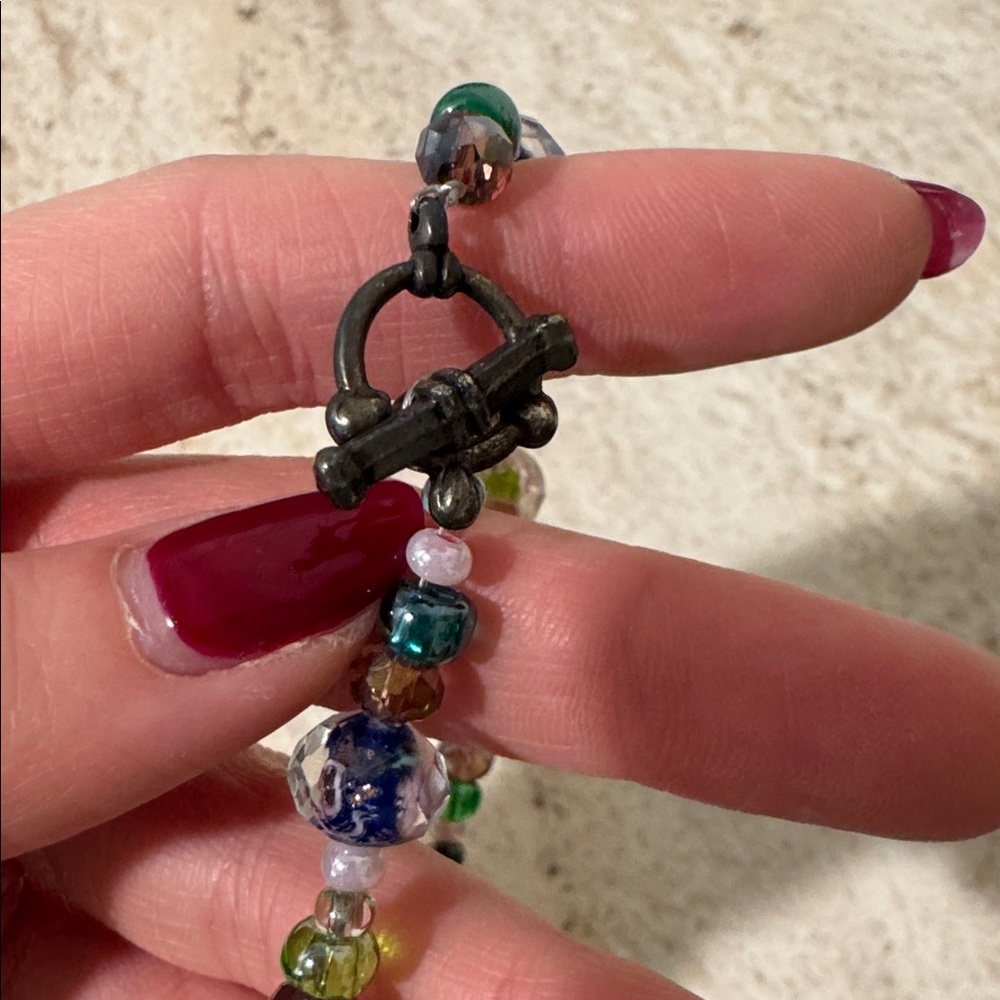 Handmade Vintage Beaded Bracelet, Multicolor - Picture 2 of 2